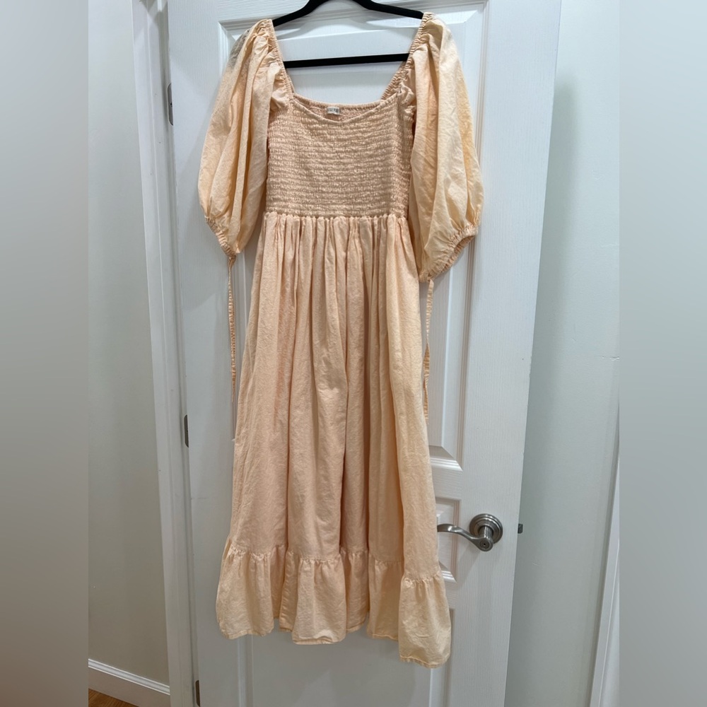 Honeydove vintage smock dress small in shell